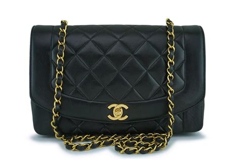 chanel vintage black medium diana|Vintage Chanel handbags.